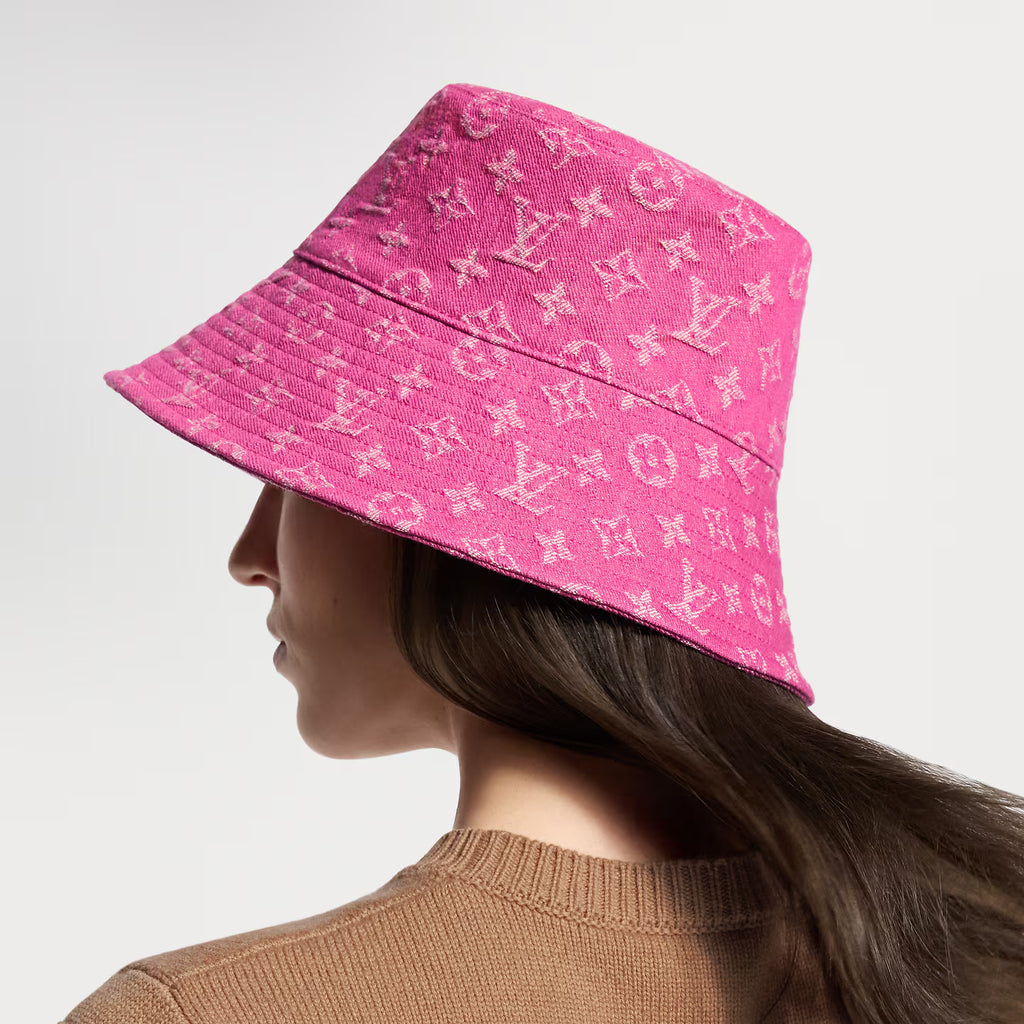 Denim Bucket Hat Pink