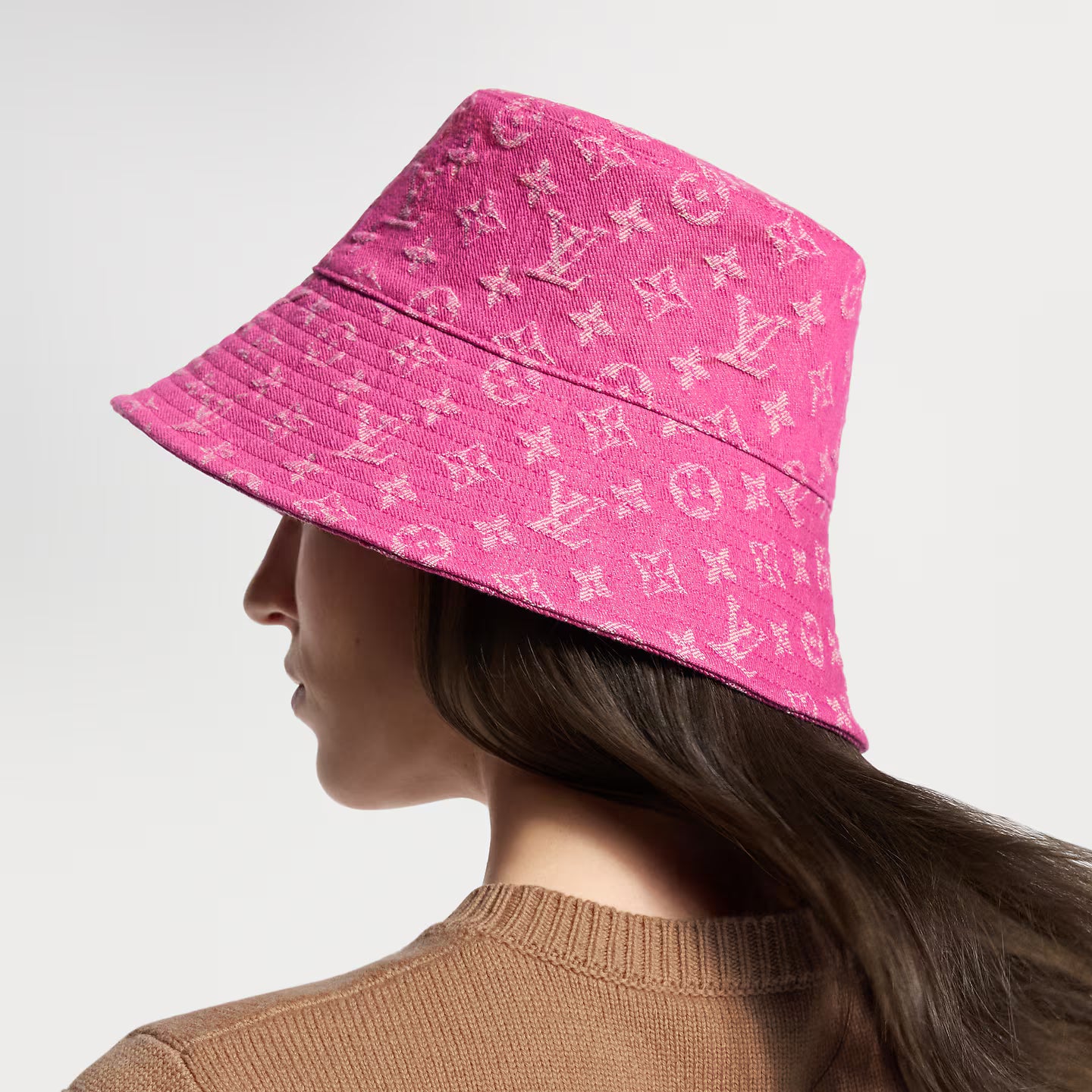Denim Bucket Hat Pink