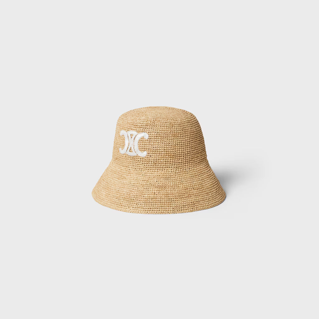 Triomphe bucket hat IN raffia