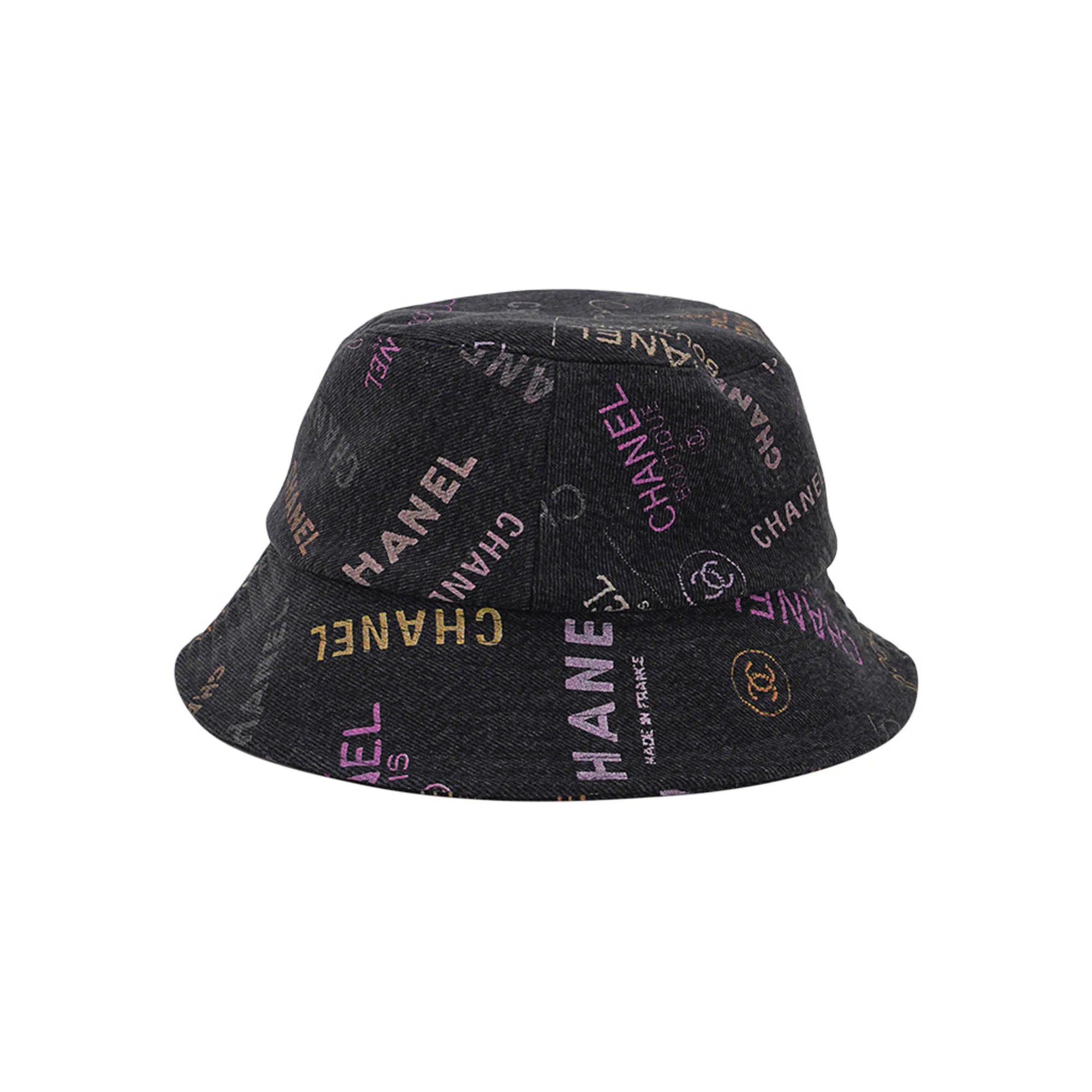 Denim Mood Cloche Bucket Hat Black