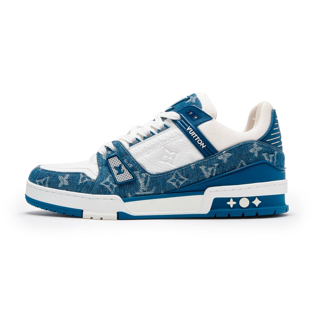 Louis Vuitton LV Trainer Low Monogram Denim White Blue