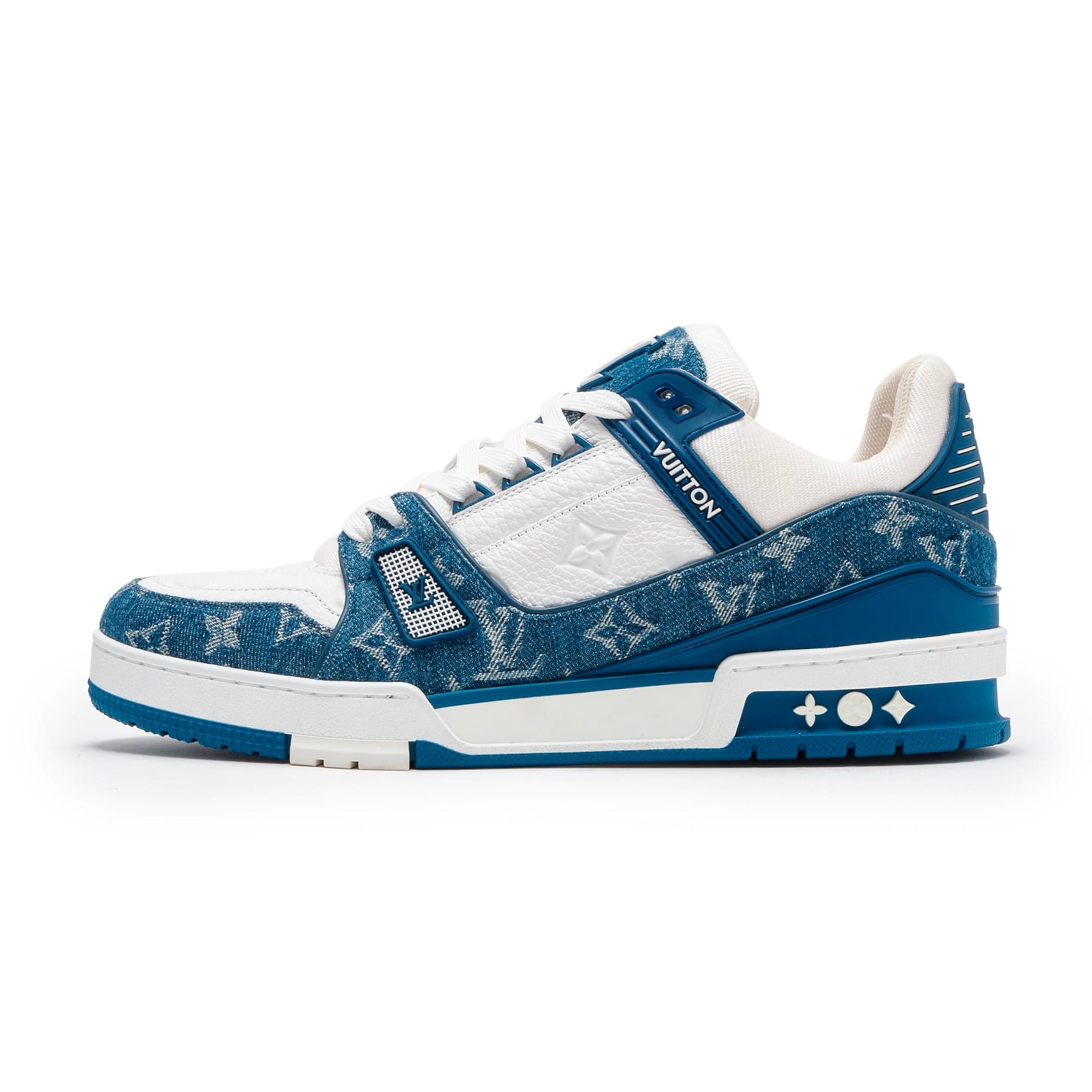 Louis Vuitton LV Trainer Low Monogram Denim White Blue