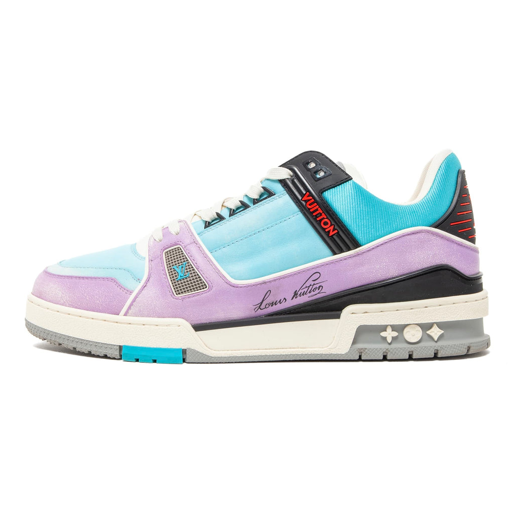 Louis Vuitton LV Trainer Low Signature Blue Purple Multi