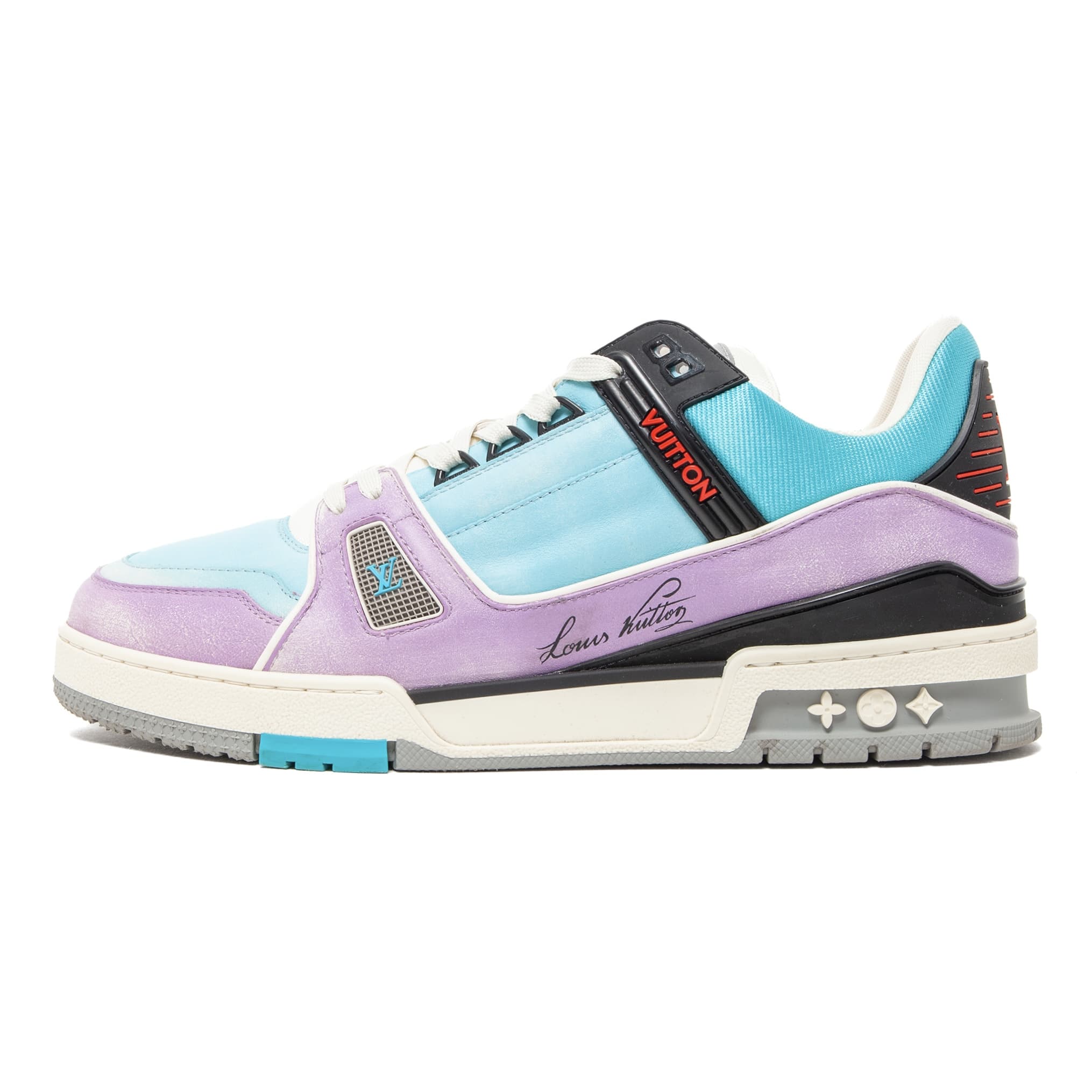 Louis Vuitton LV Trainer Low Signature Blue Purple Multi