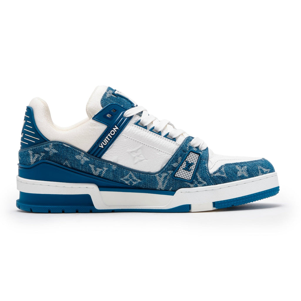 Louis Vuitton LV Trainer Low Monogram Denim White Blue