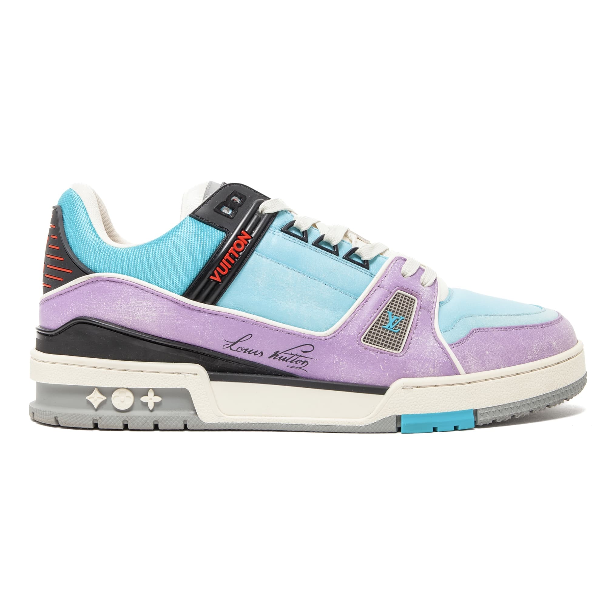 Louis Vuitton LV Trainer Low Signature Blue Purple Multi