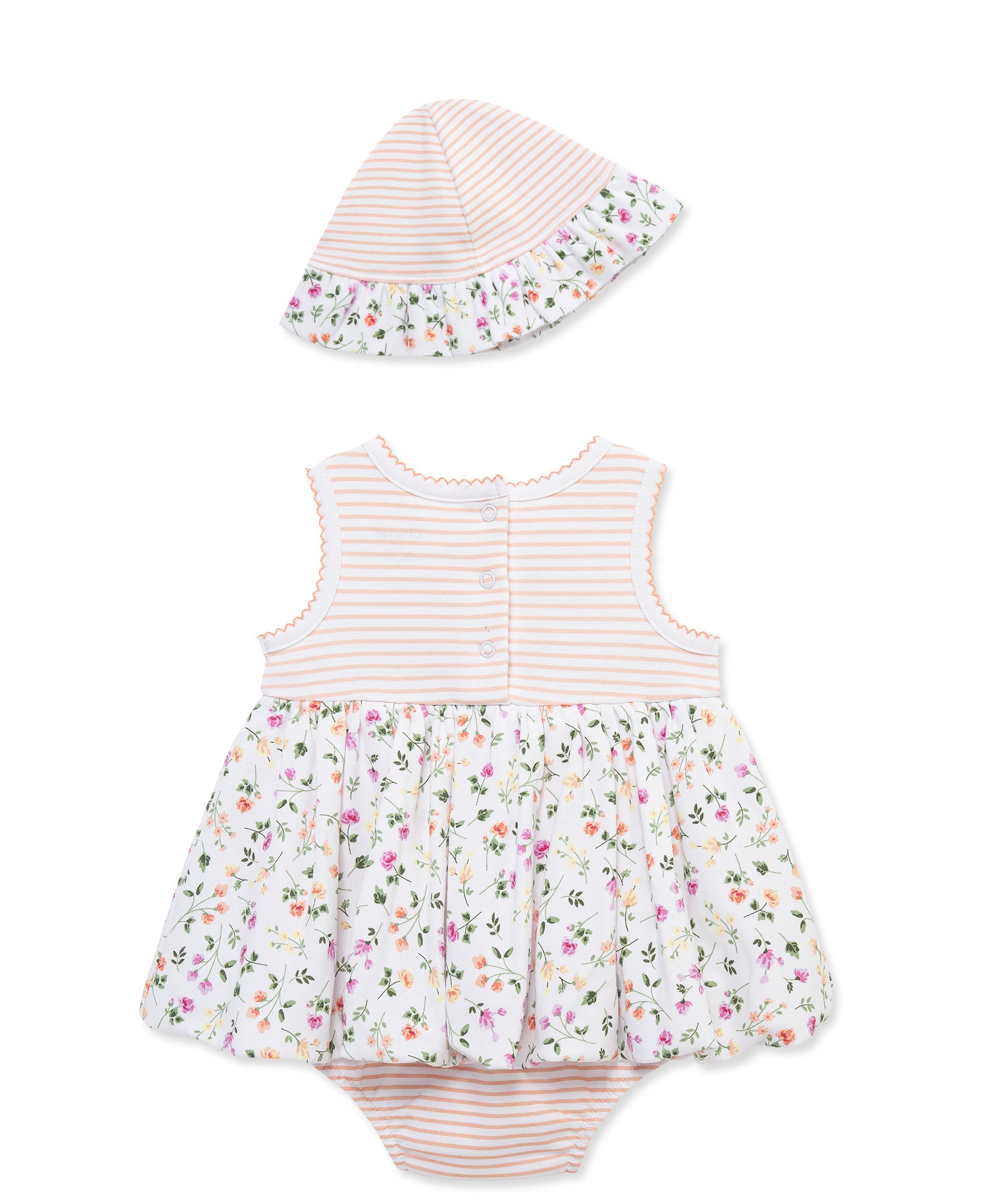 Floral Knit Popover & Hat