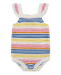 Fun Striped Pointelle Knit Bubble