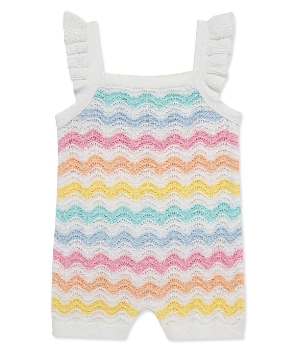 Wavy Pointelle Knit Romper (12M-24M)