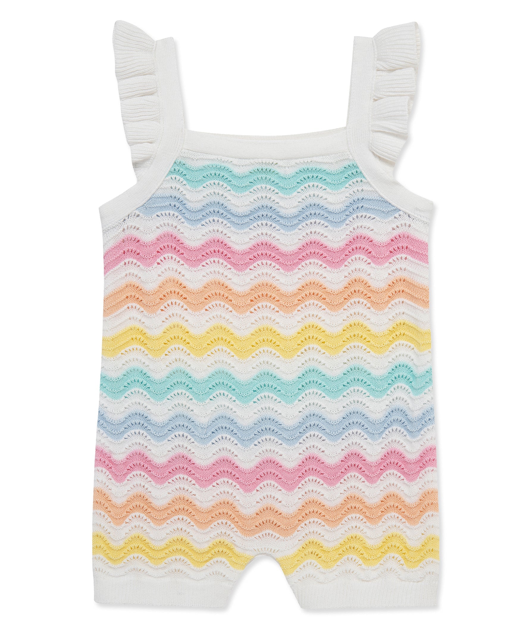 Wavy Pointelle Knit Romper (12M-24M)