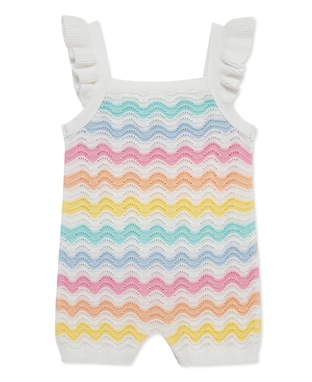 Wavy Pointelle Knit Romper (2T-4T)