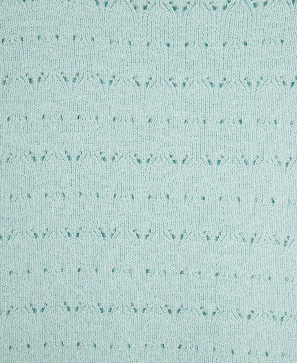 Aqua Pointelle Knit Romper (12M-24M)