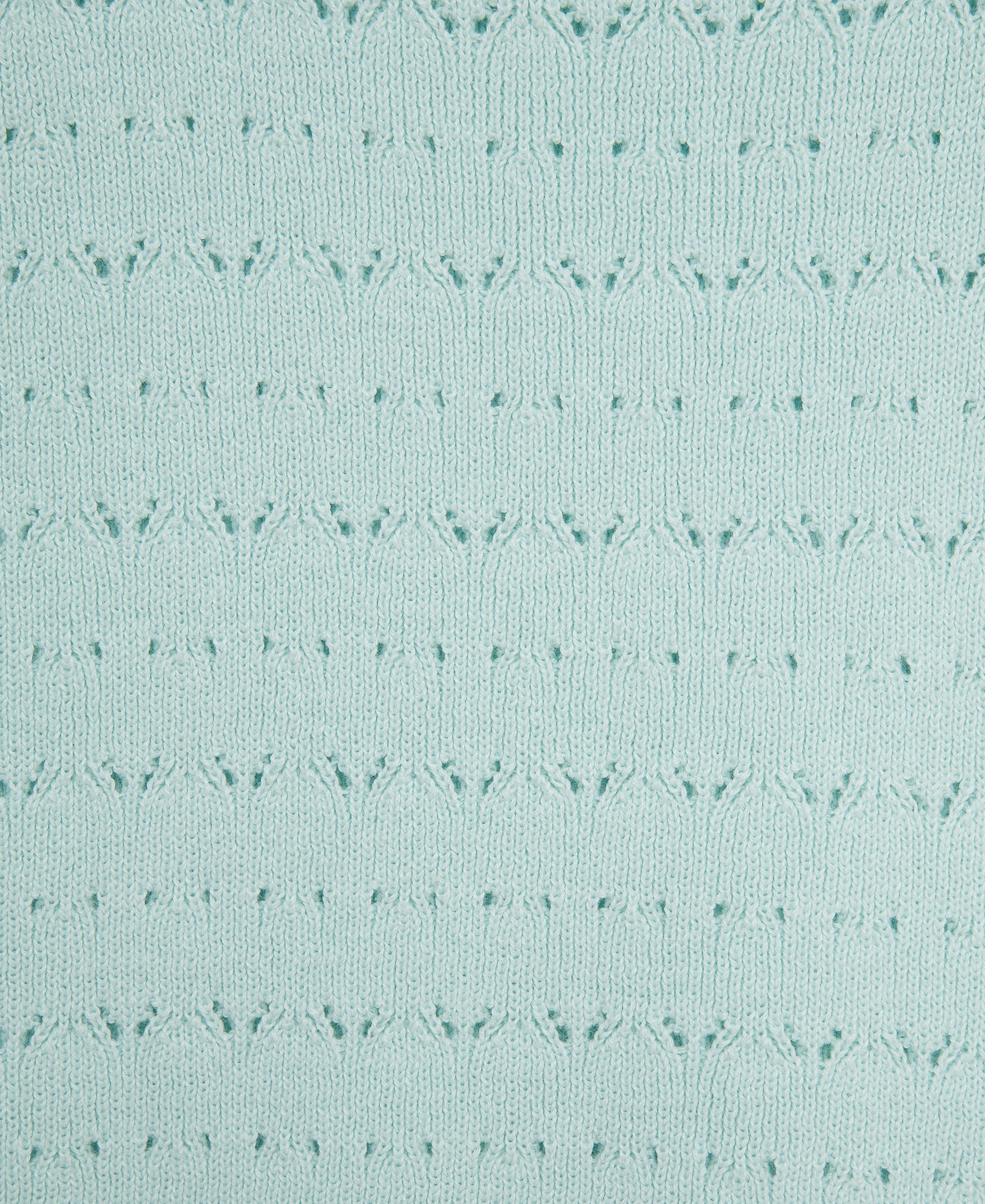Aqua Pointelle Knit Romper (12M-24M)