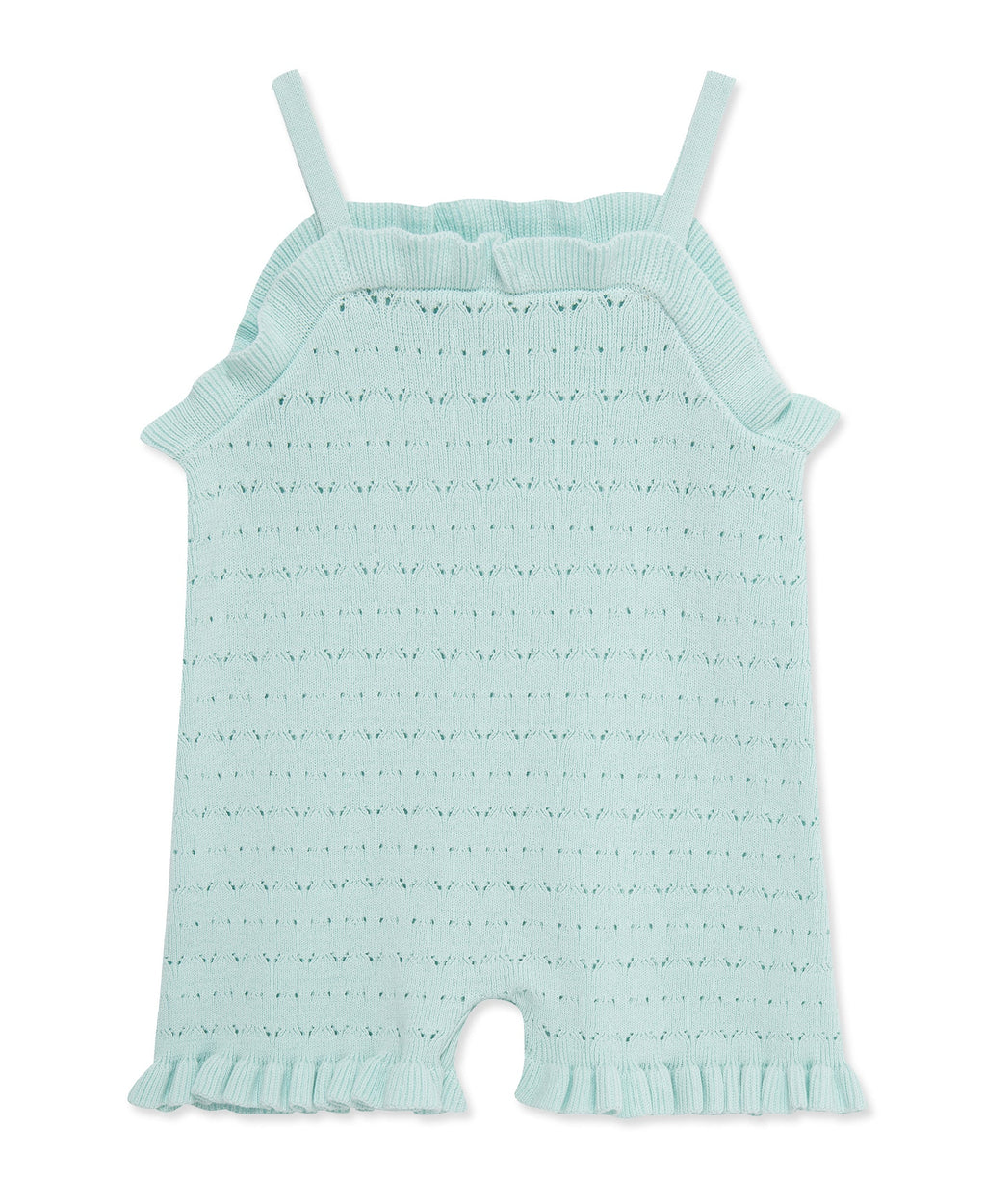 Aqua Pointelle Knit Romper (2T-4T)