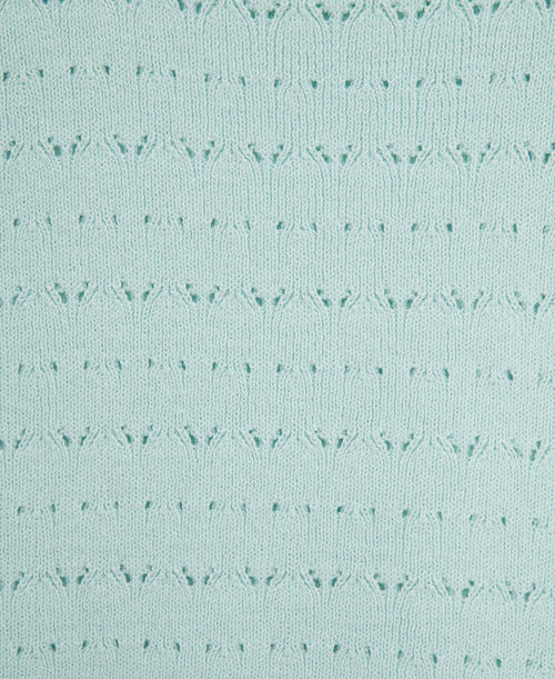 Aqua Pointelle Knit Romper (2T-4T)