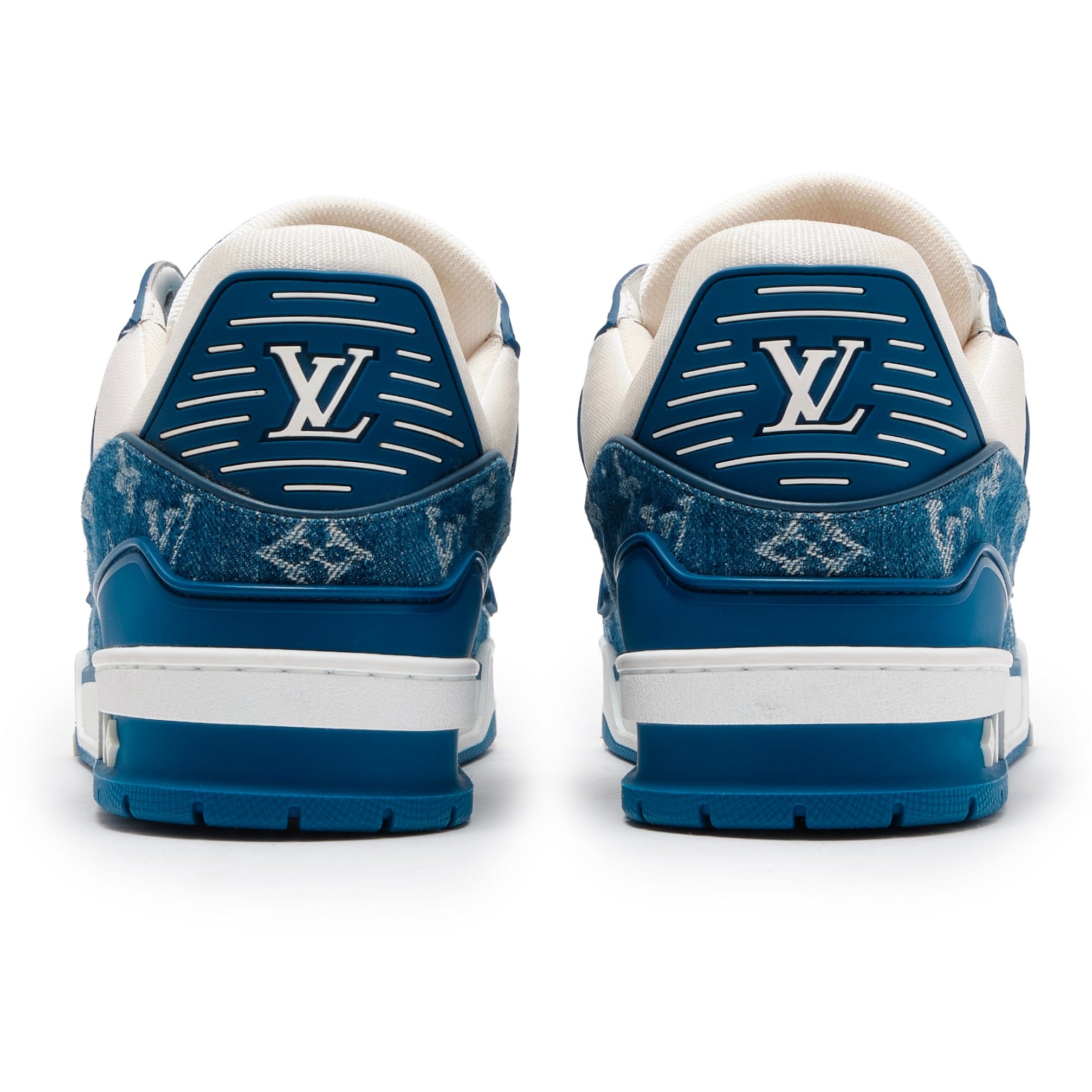 Louis Vuitton LV Trainer Low Monogram Denim White Blue